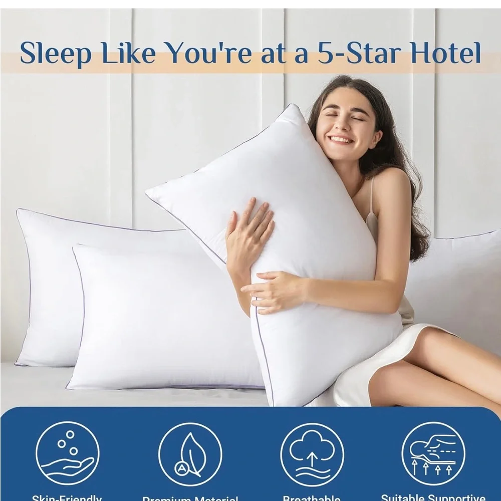 White Pillow Queen Size - 2 Pack